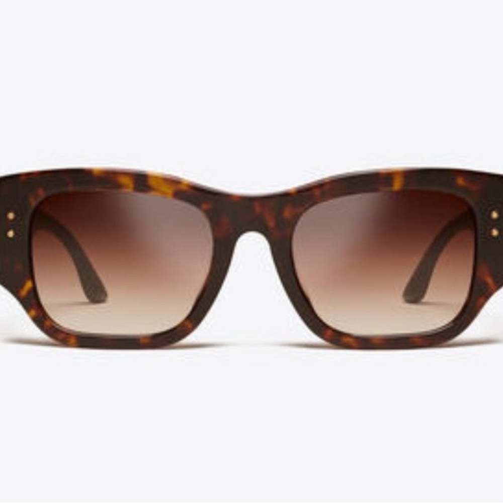 Tory Burch Vintage Exploded Stacked Wide Sunglasses